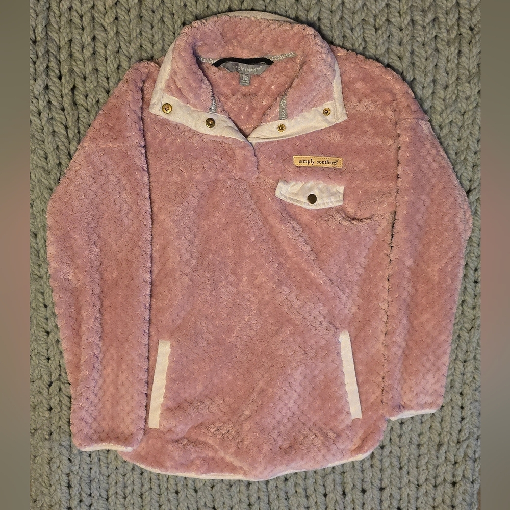 Simply Southern Blush Textured Pullover